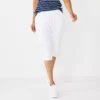 Women's Croft & Barrow® Knit Capri Pants -Clothing-Croft & Barrow 5907722 Bright White