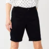 Women's Croft & Barrow® Comfort Waist Chino Shorts -Clothing-Croft & Barrow 5971100 Black