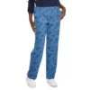 Women's Croft & Barrow® Easy Knit Straight-Leg Pants -Clothing-Croft & Barrow 6224841 Blue Floral
